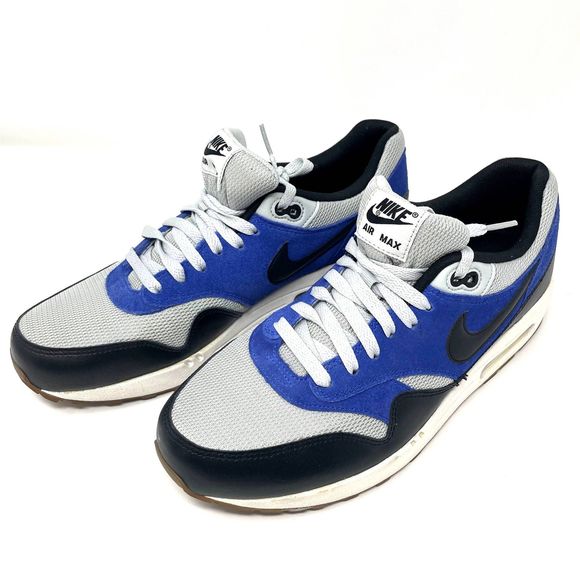 Nike Air Max 1 Essential Grey Mist/Black-Lyon Blue 537383-022 Men Size 11 EUC - Picture 3 of 8